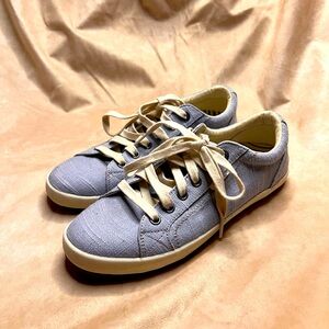 Taos Star Women's Sneaker Blue Fog Hemp Removable Footbed with Arch Support sz 8